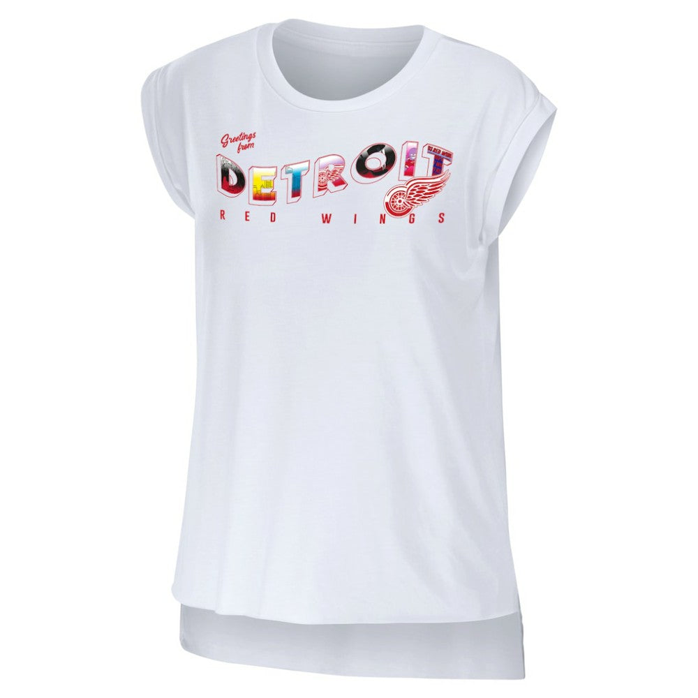 NHL Detroit Red Wings WEAR by Erin Andrews Women's Greetings From Muscle T-Shirt