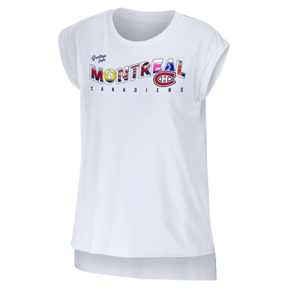 NHL Montreal Canadiens WEAR by Erin Andrews Women's Greetings From Muscle T-Shirt