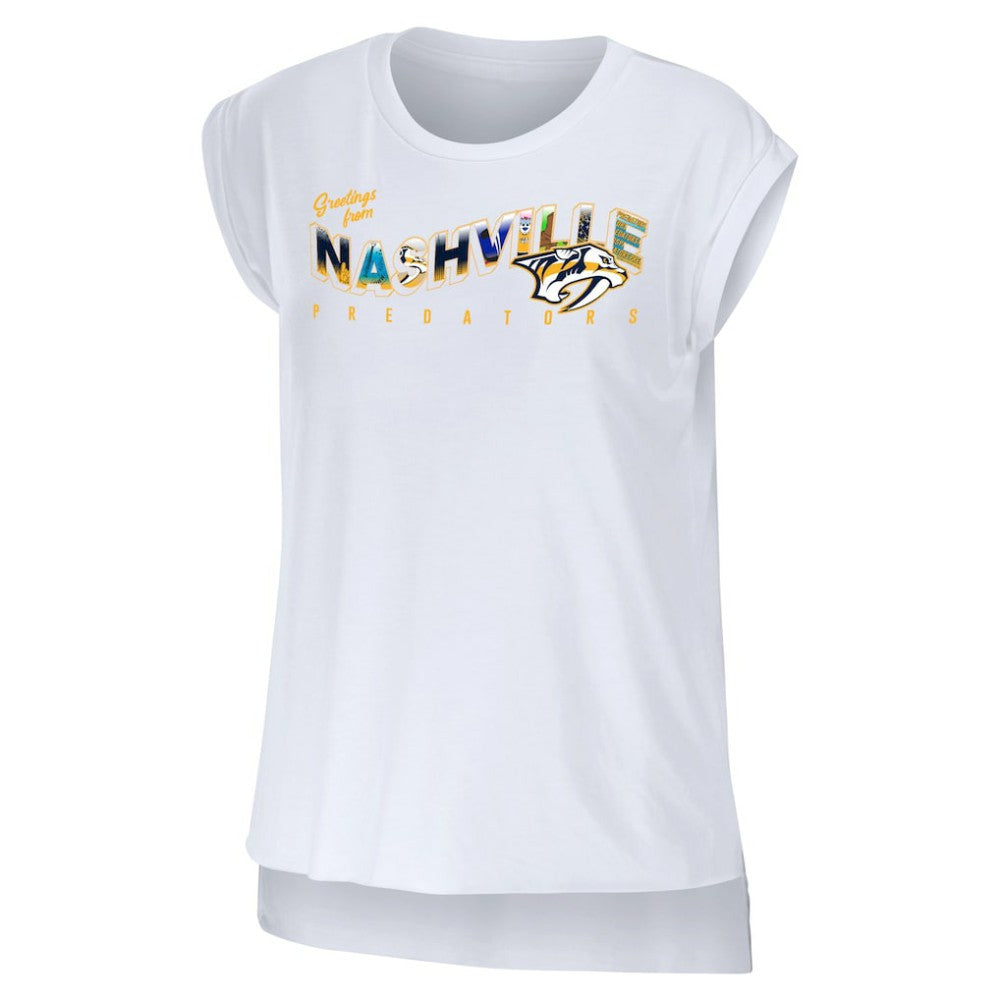 NHL Nashville Predators WEAR by Erin Andrews Women's Greetings From Muscle T-Shirt