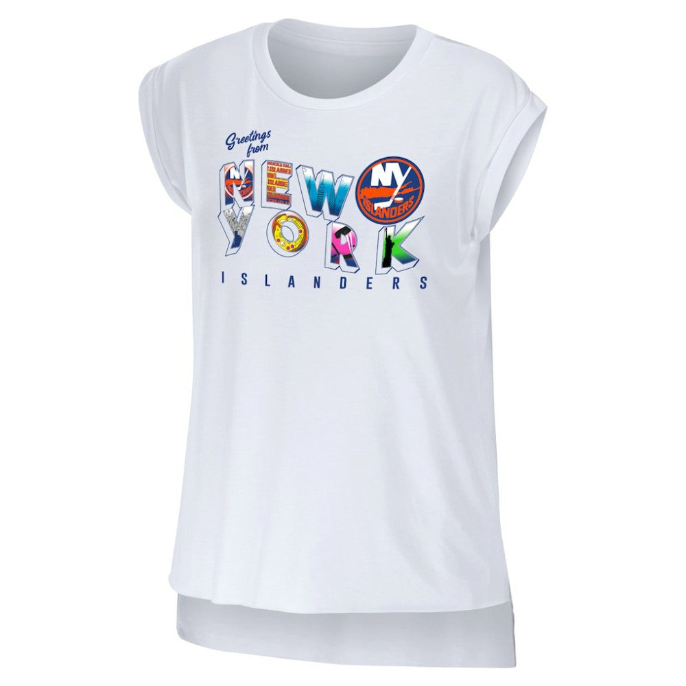 NHL New York Islanders WEAR by Erin Andrews Women's Greetings From Muscle T-Shirt