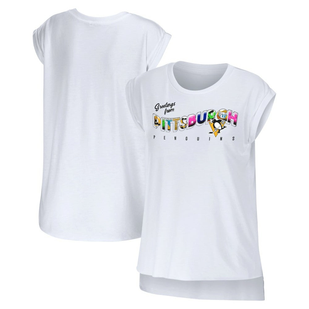 NHL Pittsburgh Penguins WEAR by Erin Andrews Women's Greetings From Muscle T-Shirt