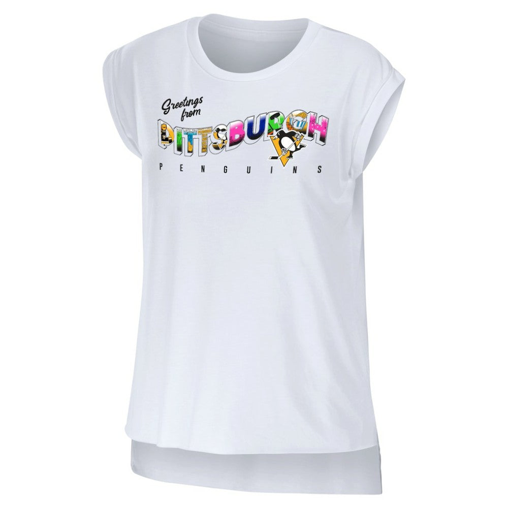 NHL Pittsburgh Penguins WEAR by Erin Andrews Women's Greetings From Muscle T-Shirt