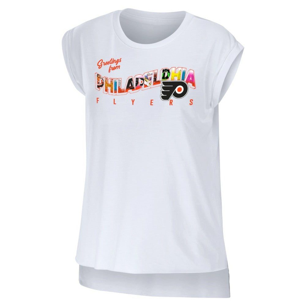 NHL Philadelphia Flyers WEAR by Erin Andrews Women's Greetings From Muscle T-Shirt