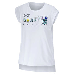 NHL Seattle Kraken WEAR by Erin Andrews Women's Greetings From Muscle T-Shirt