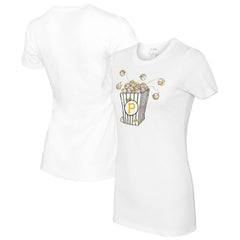 White Pittsburgh Pirates Tiny Turnip Women's Popcorn T-Shirt