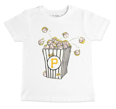 White Pittsburgh Pirates Tiny Turnip Youth Popcorn T-Shirt