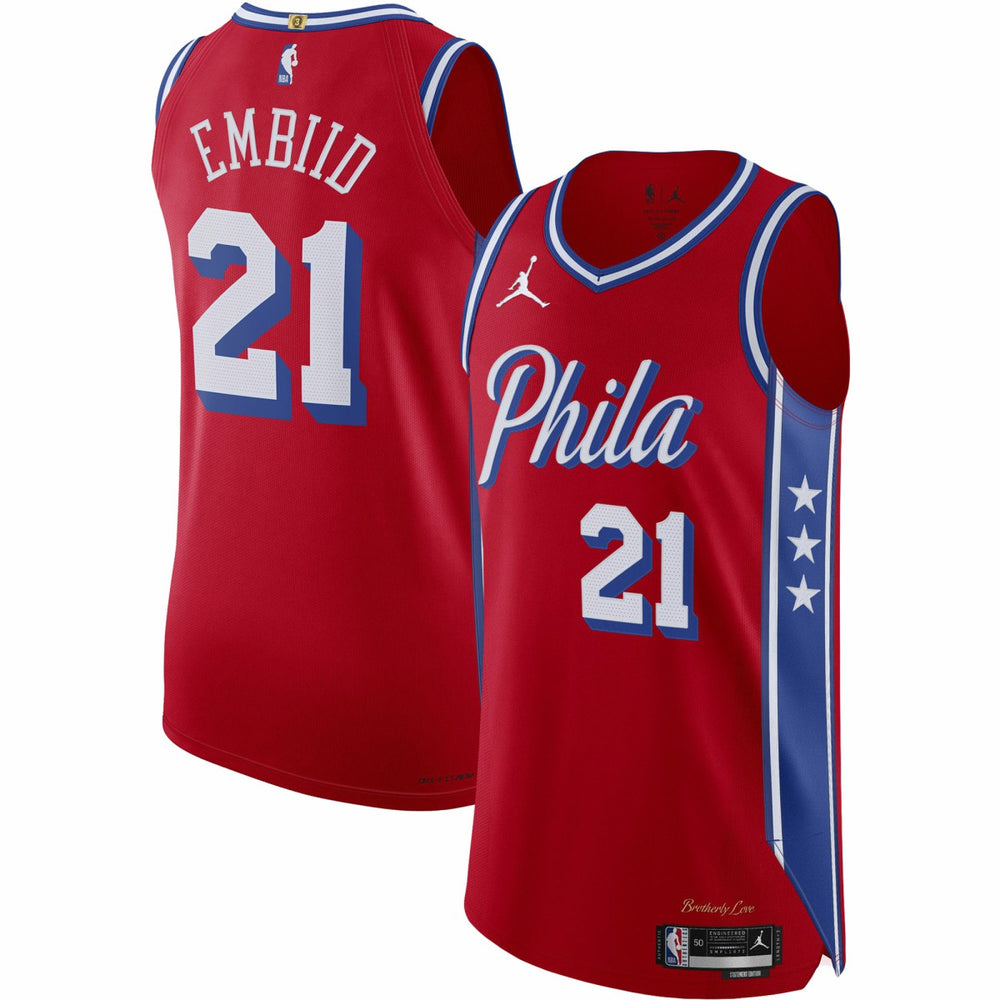 Joel Embiid Philadelphia 76ers Jordan Brand Authentic Player Jersey