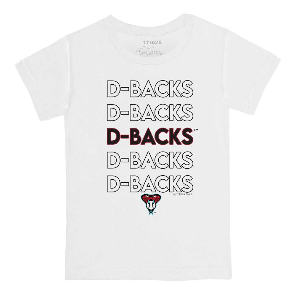 White Arizona Diamondbacks Tiny Turnip Youth Stacked T-Shirt