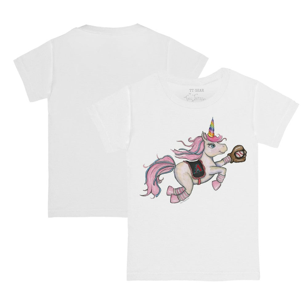 White Arizona Diamondbacks Tiny Turnip Youth Unicorn T-Shirt