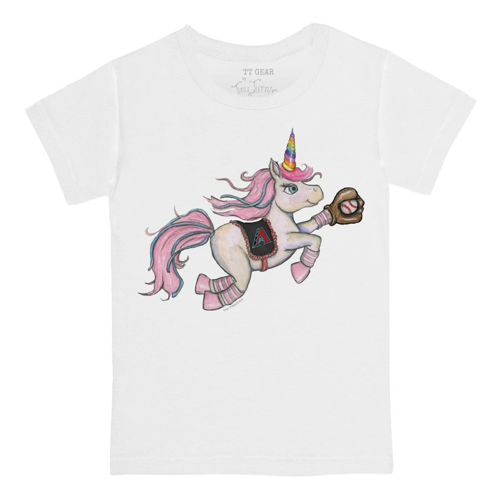 White Arizona Diamondbacks Tiny Turnip Youth Unicorn T-Shirt