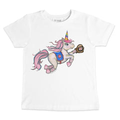 White Chicago Cubs Tiny Turnip Youth Unicorn T-Shirt
