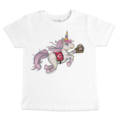 White Cincinnati Reds Tiny Turnip Youth Unicorn T-Shirt