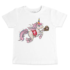 White Philadelphia Phillies Tiny Turnip Youth Unicorn T-Shirt