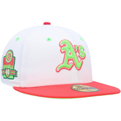 White/Coral Athletics New Era 40th Anniversary Strawberry Lolli 59FIFTY Fitted Hat