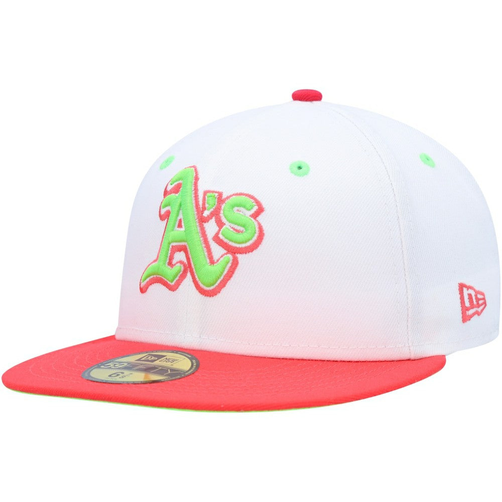 White/Coral Athletics New Era 40th Anniversary Strawberry Lolli 59FIFTY Fitted Hat