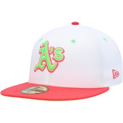 White/Coral Athletics New Era 40th Anniversary Strawberry Lolli 59FIFTY Fitted Hat