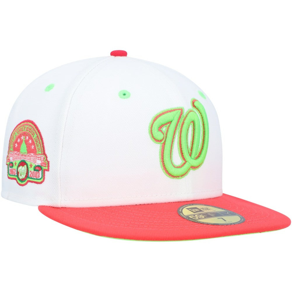 White/Coral Washington Nationals New Era  Robert F. Kennedy Memorial Stadium Strawberry Lolli 59FIFTY Fitted Hat