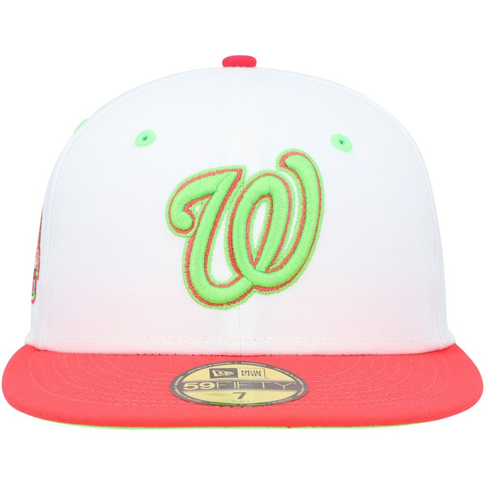 White/Coral Washington Nationals New Era  Robert F. Kennedy Memorial Stadium Strawberry Lolli 59FIFTY Fitted Hat