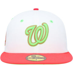 White/Coral Washington Nationals New Era  Robert F. Kennedy Memorial Stadium Strawberry Lolli 59FIFTY Fitted Hat