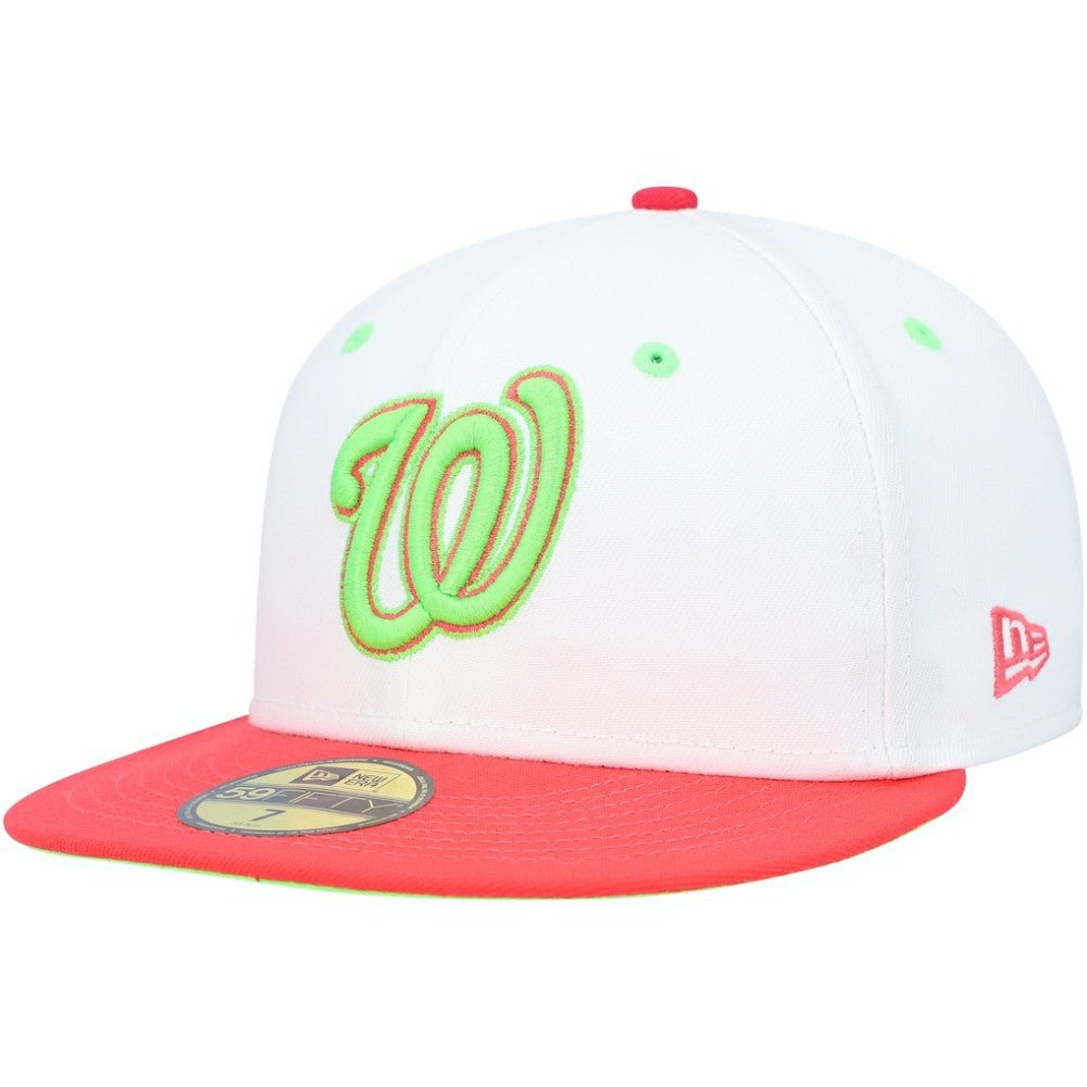 White/Coral Washington Nationals New Era  Robert F. Kennedy Memorial Stadium Strawberry Lolli 59FIFTY Fitted Hat