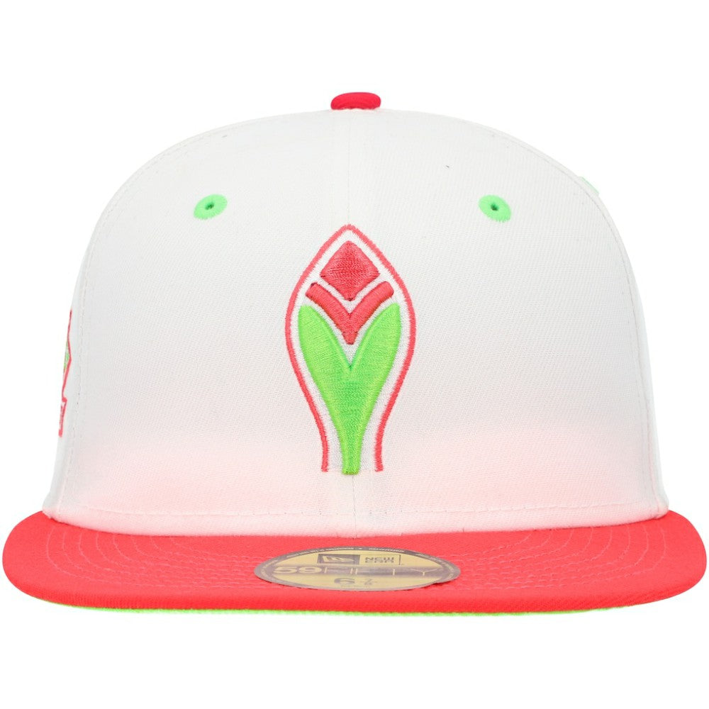 White/Coral Atlanta Braves New Era 150th Anniversary Strawberry Lolli 59FIFTY Fitted Hat