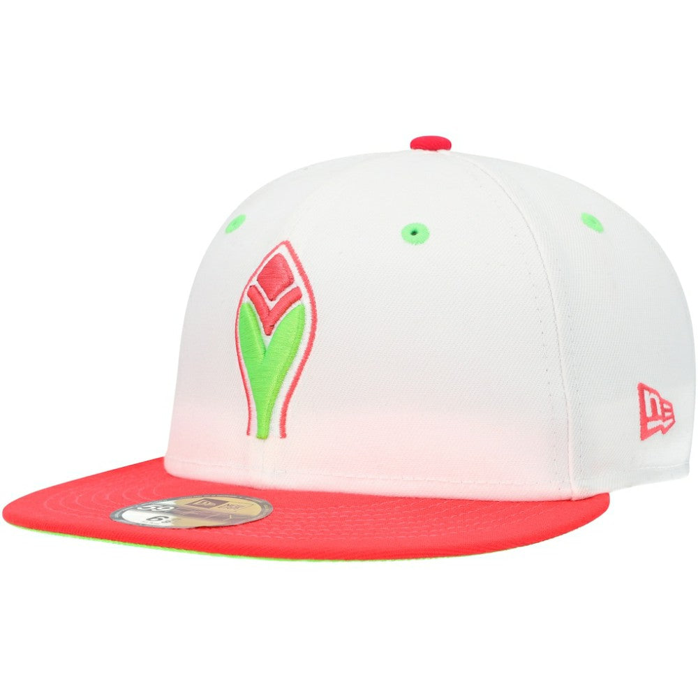 White/Coral Atlanta Braves New Era 150th Anniversary Strawberry Lolli 59FIFTY Fitted Hat