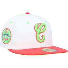 White/Coral Chicago White Sox New Era Cooperstown Collection Comiskey Park 75th Anniversary Strawberry Lolli 59FIFTY Fitted Hat