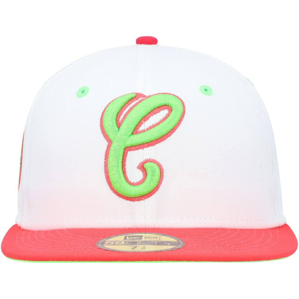 White/Coral Chicago White Sox New Era Cooperstown Collection Comiskey Park 75th Anniversary Strawberry Lolli 59FIFTY Fitted Hat