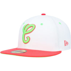 White/Coral Chicago White Sox New Era Cooperstown Collection Comiskey Park 75th Anniversary Strawberry Lolli 59FIFTY Fitted Hat