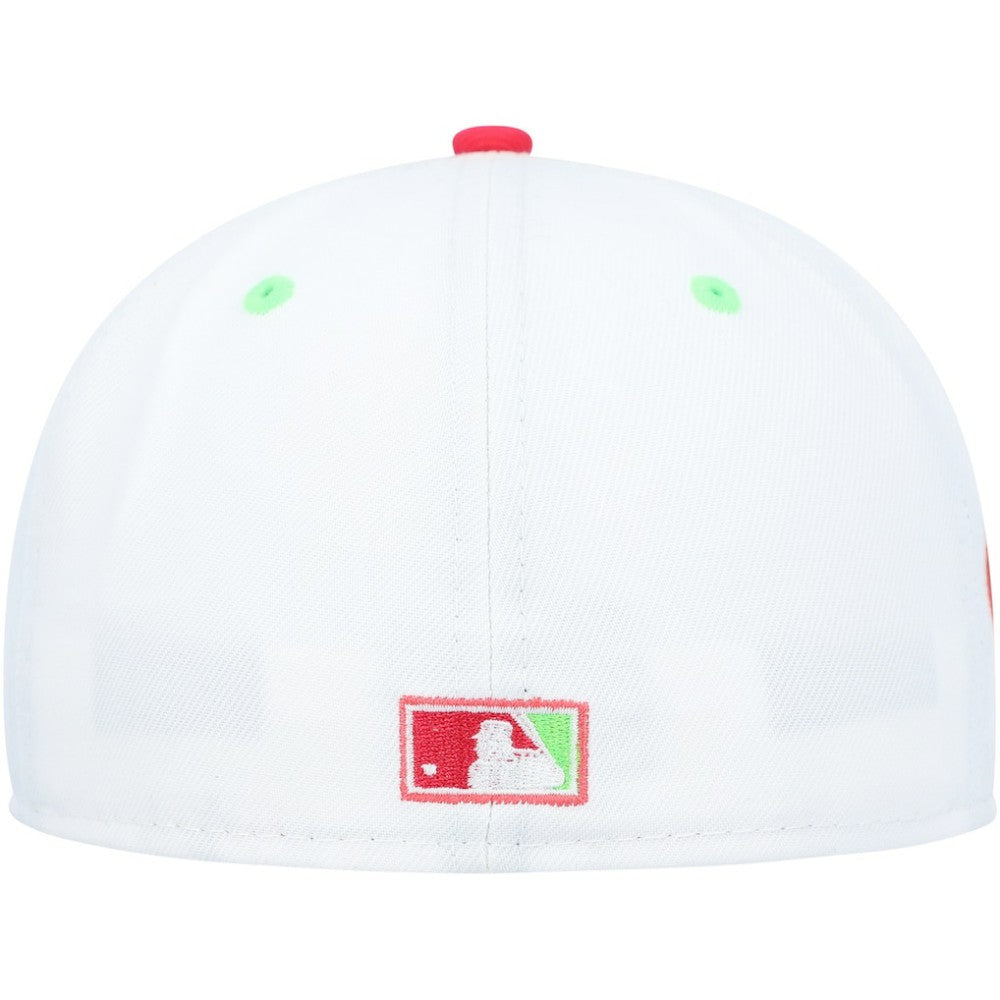 White/Coral Chicago White Sox New Era Cooperstown Collection Comiskey Park 75th Anniversary Strawberry Lolli 59FIFTY Fitted Hat