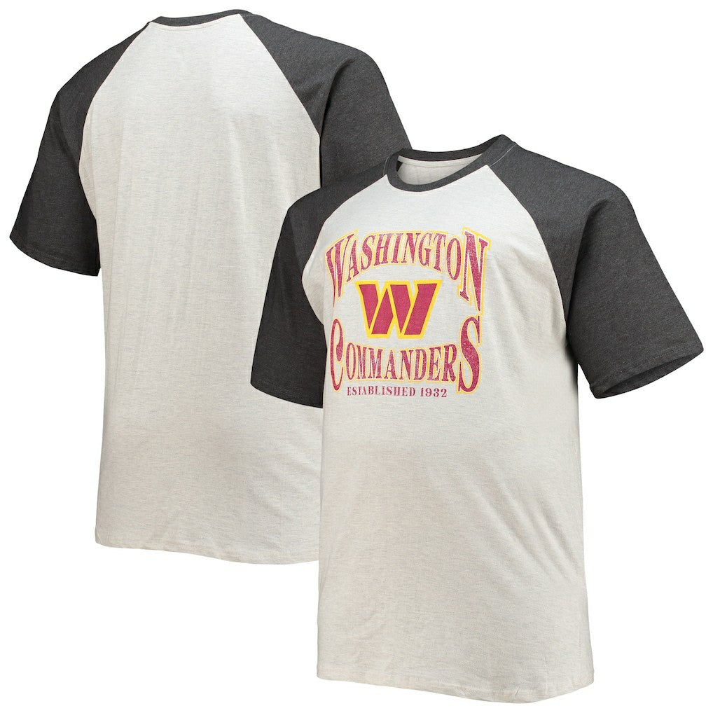 Big & Tall Wordmark Raglan T-Shirt - Washington Commanders T-shirts