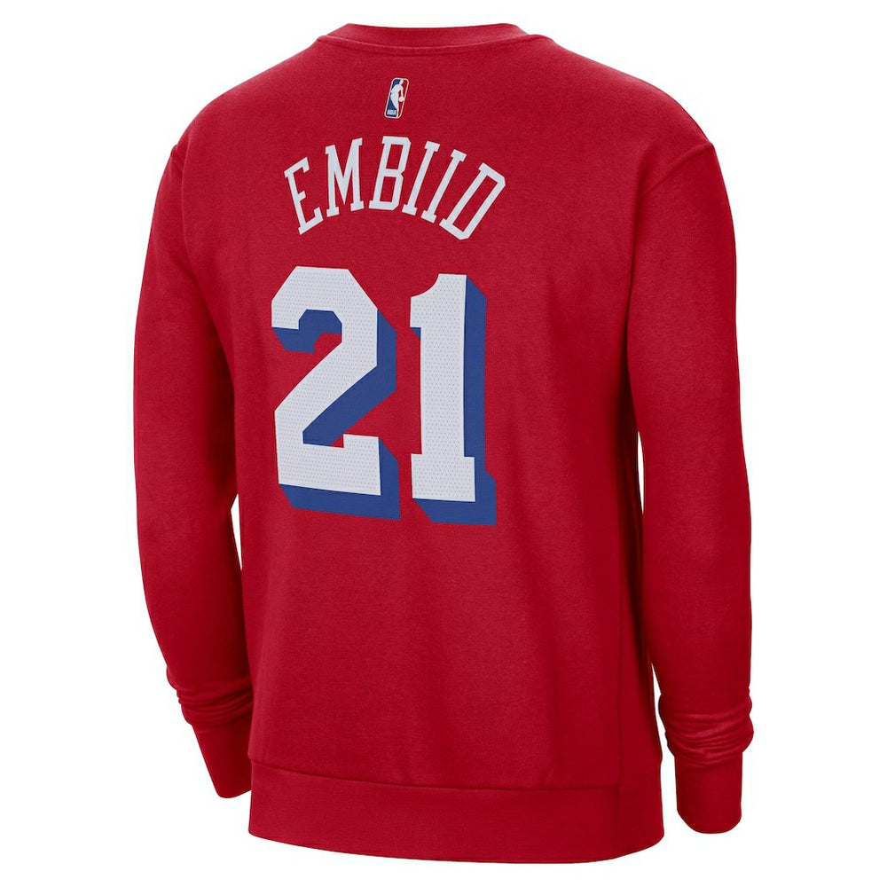 Joel Embiid Philadelphia 76ers Jordan Brand Statement Name & Number Pullover Sweatshirt
