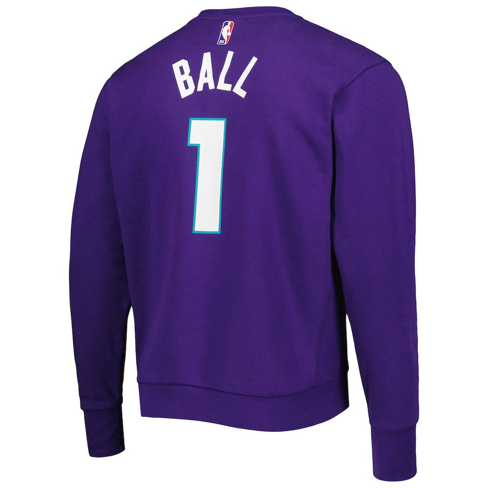 LaMelo Ball Charlotte Hornets Jordan Brand Statement Name & Number Pullover Sweatshirt