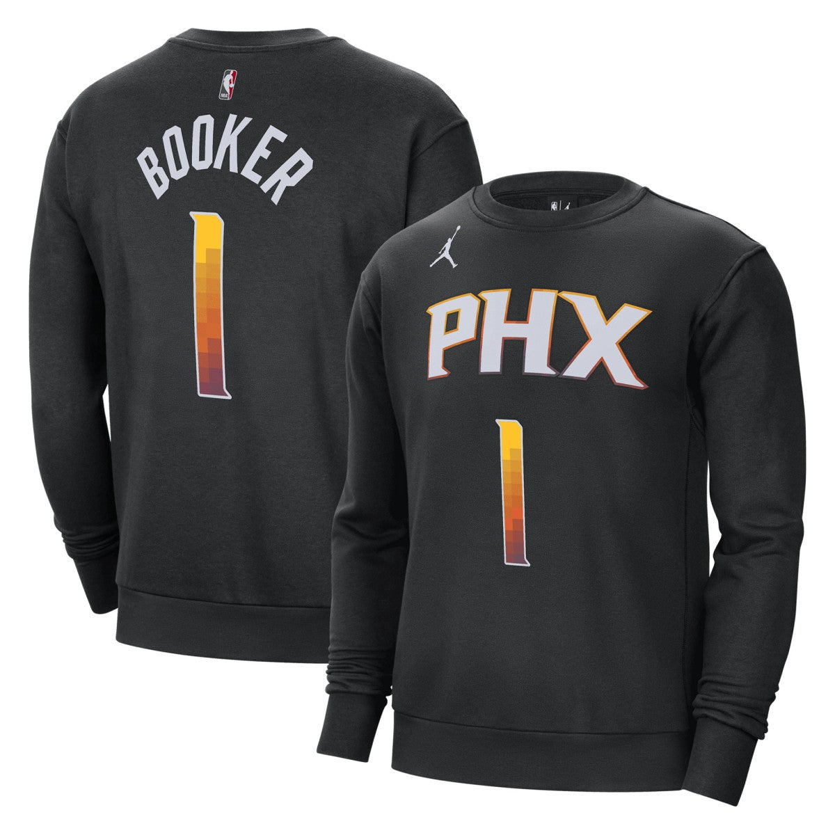 Devin Booker Phoenix Suns Jordan Brand Statement Name & Number Pullover Sweatshirt