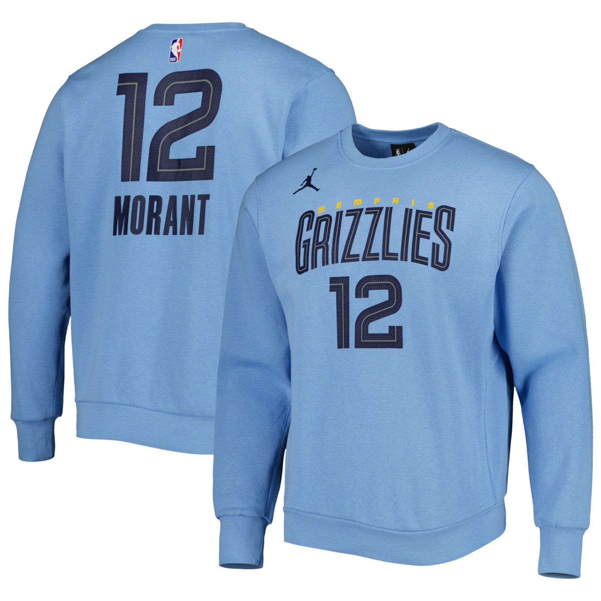 Ja Morant Memphis Grizzlies Jordan Brand Statement Name & Number Pullover Sweatshirt