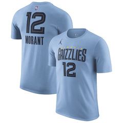 Ja Morant Memphis Grizzlies Jordan Brand 2022/23 Statement Edition Name & Number T-Shirt
