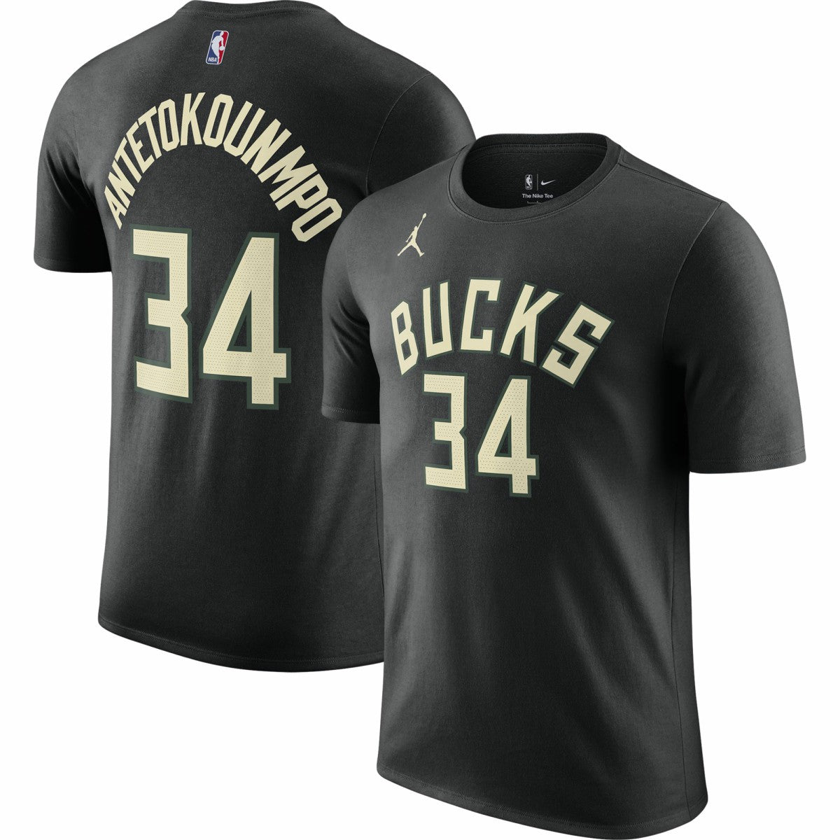 Giannis Antetokounmpo Milwaukee Bucks Jordan Brand 2022/23 Statement Edition Name & Number T-Shirt