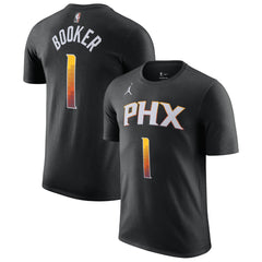 Devin Booker Phoenix Suns Jordan Brand 2022/23 Statement Edition Name & Number T-Shirt
