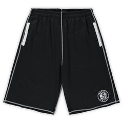 Brooklyn Nets Big & Tall Contrast Stitch Knit Shorts