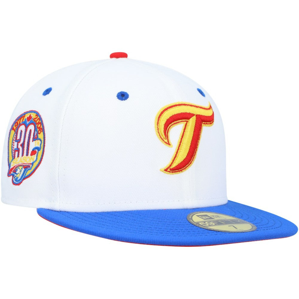 White/Royal Toronto Blue Jays New Era 30th Anniversary Cherry Lolli 59FIFTY Fitted Hat