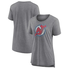 NHL New Jersey Devils Women's Slow Whistle Tri-Blend T-Shirt
