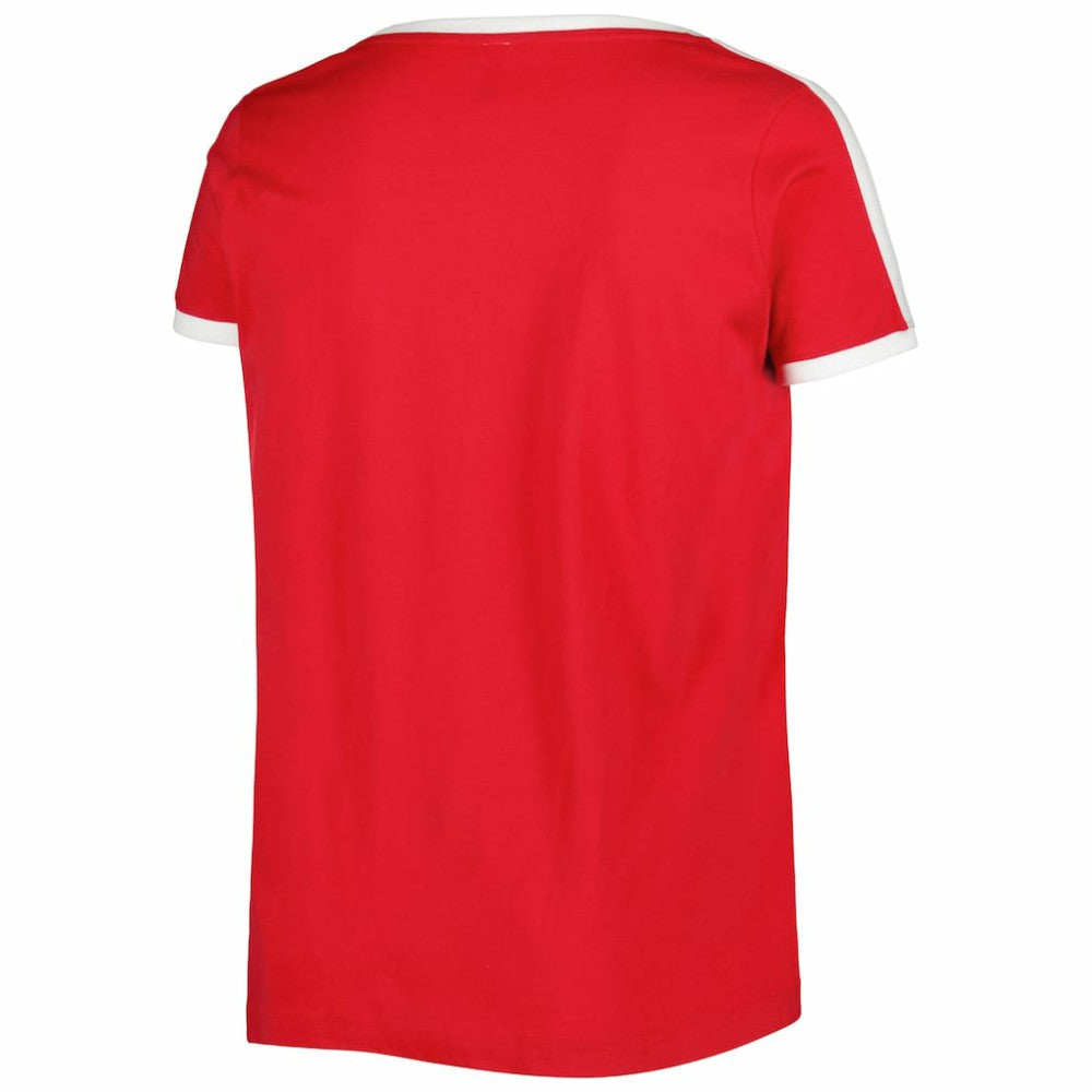 Red Washington Nationals Soft as a Grape Women's Plus Size V-Neck T-Shirt