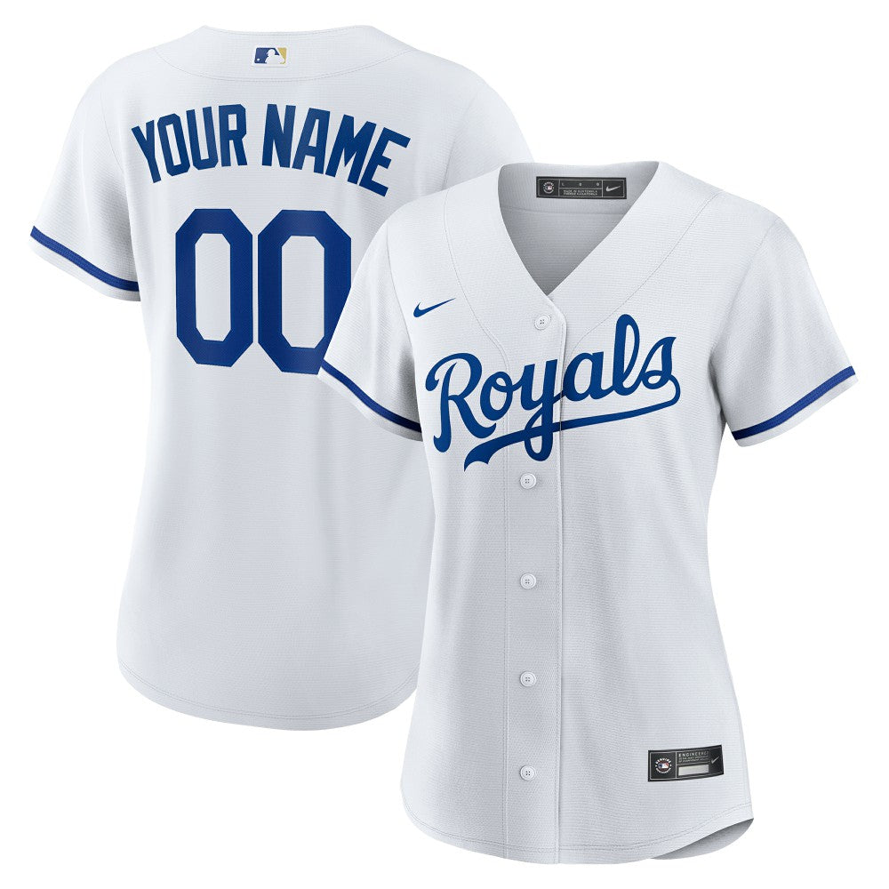 White Kansas City Royals Nike Women's Replica Custom Jersey