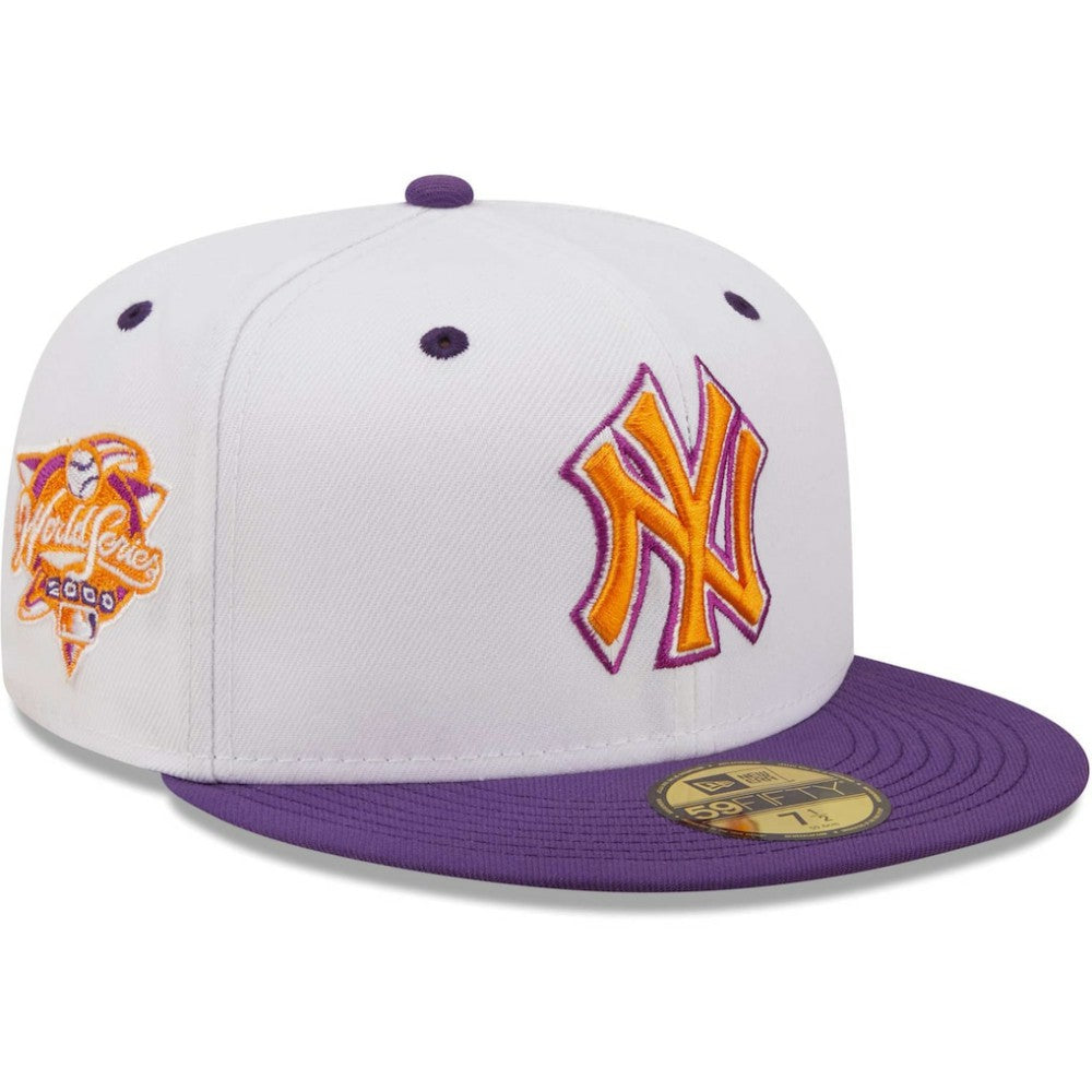 White/Purple New York Yankees New Era 2000 World Series Grape Lolli 59FIFTY Fitted Hat