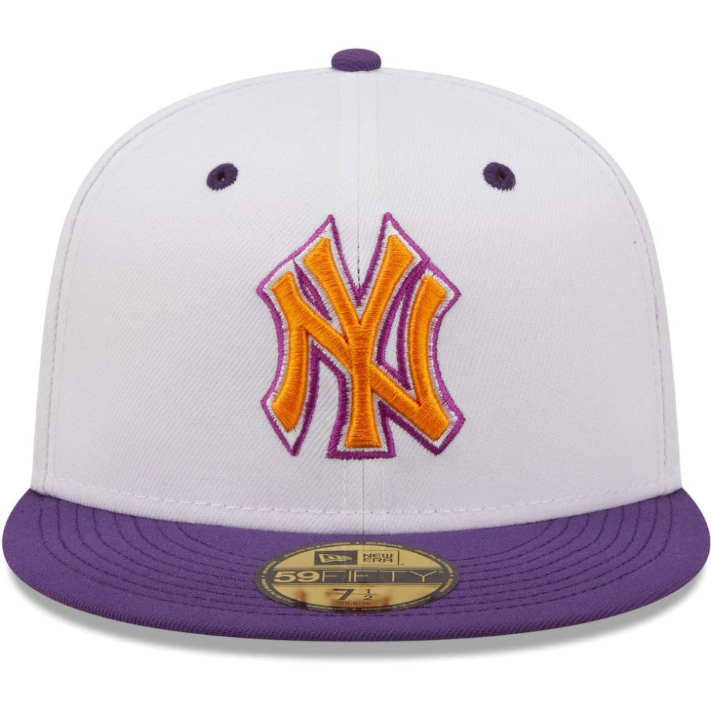 White/Purple New York Yankees New Era 2000 World Series Grape Lolli 59FIFTY Fitted Hat