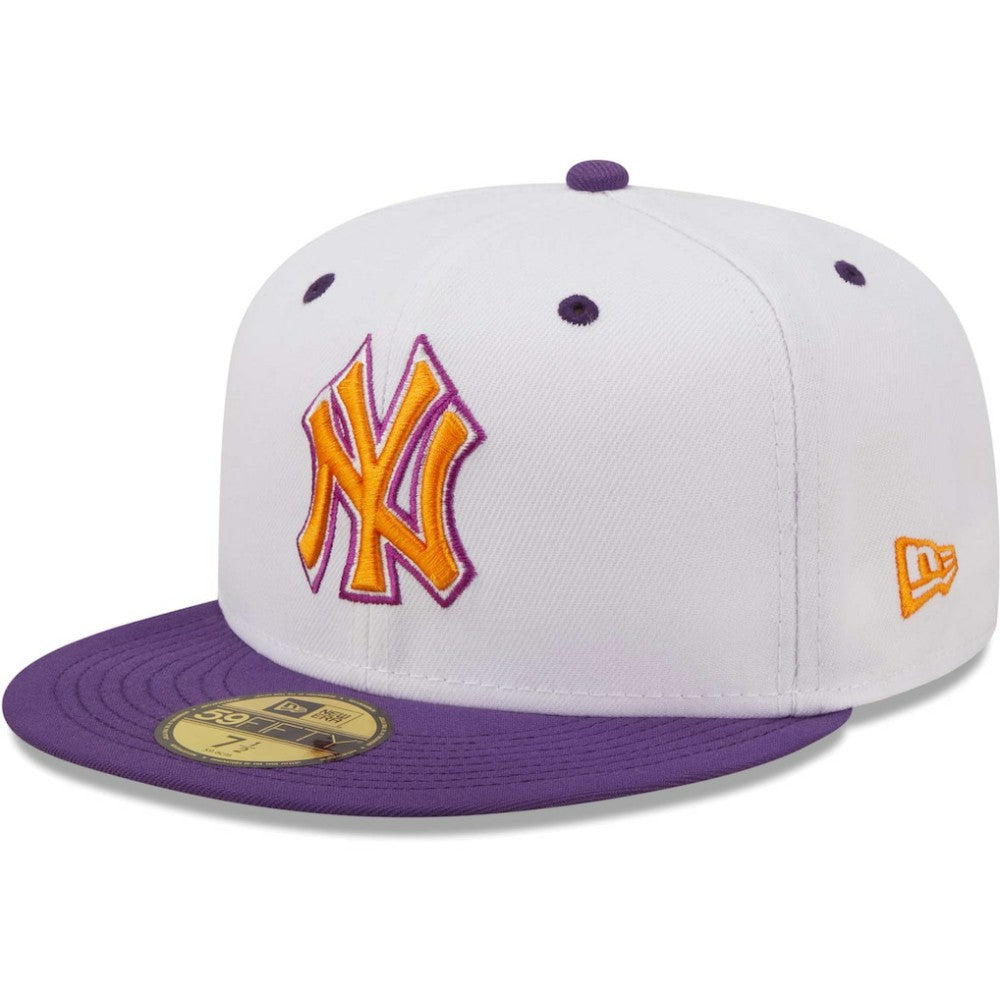 White/Purple New York Yankees New Era 2000 World Series Grape Lolli 59FIFTY Fitted Hat