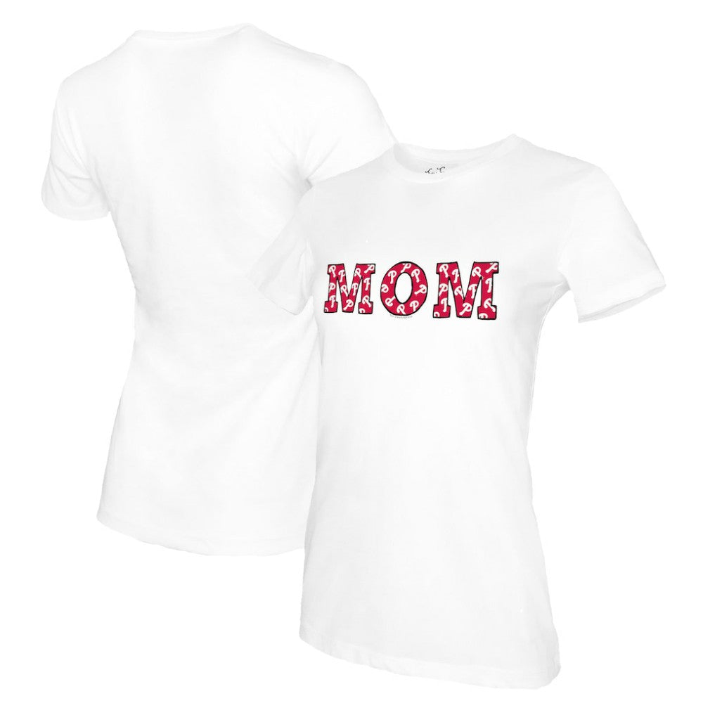 White Philadelphia Phillies Tiny Turnip Women's Mom T-Shirt