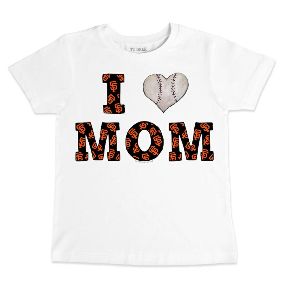 White San Francisco Giants Tiny Turnip Youth Heart Mom T-Shirt