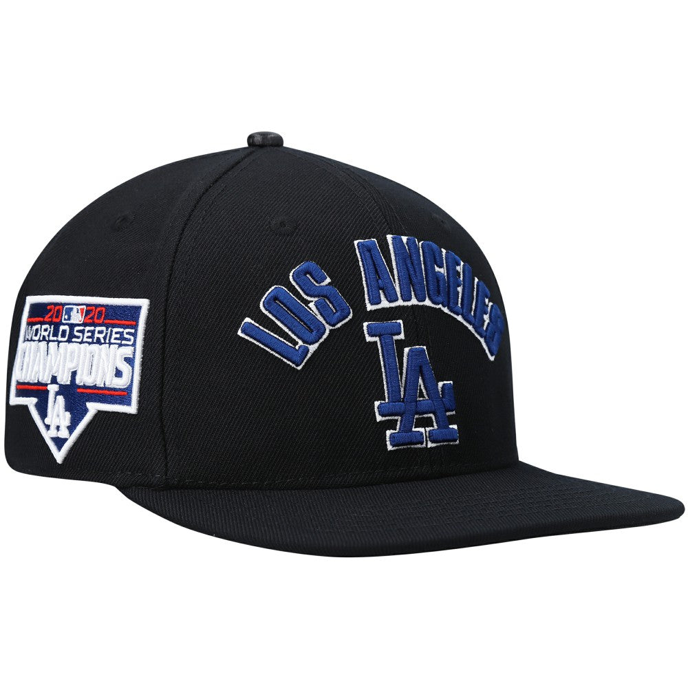 Black Los Angeles Dodgers Pro Standard Stacked Logo Snapback Hat