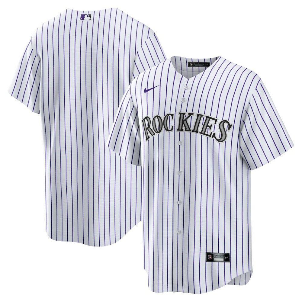 White Colorado Rockies Nike Home Blank Replica Jersey